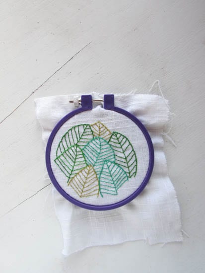 Free Leaves Embroidery Pattern