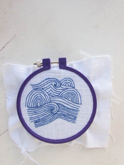 Waves of Water Embroidery Pattern