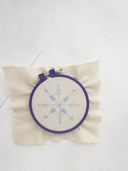 Free Snowflake Hand Embroidery Pattern