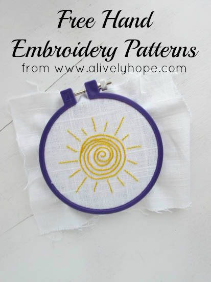 Summer Sun Free Embroidery Pattern