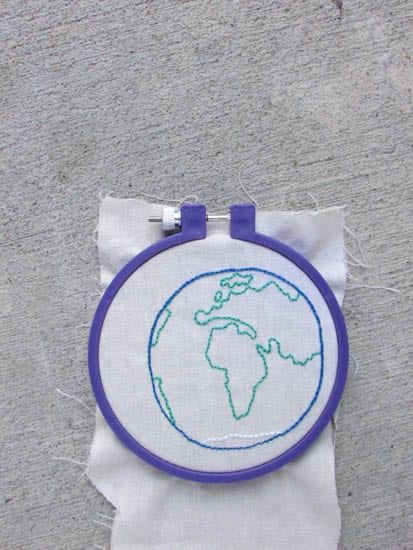 Earth Embroidery Pattern