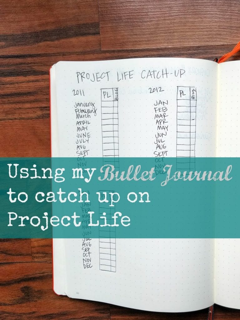Bullet Journal + Project Life.  How I’m Catching Up.