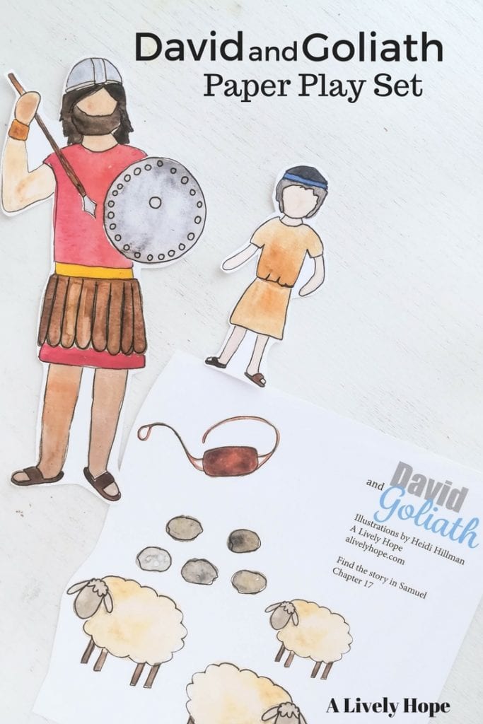 David and Goliath Paper Play Set