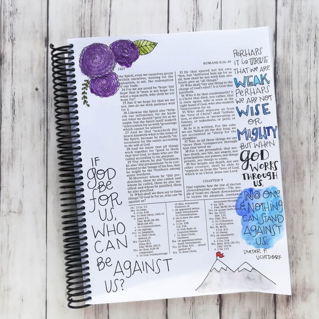 Scripture Journal Template: If God Be For Us, Who Can Be Against us?