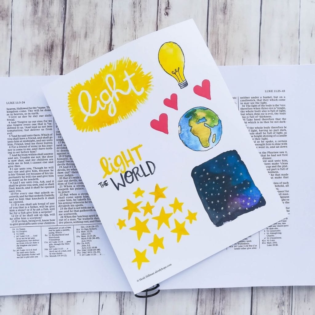 Light the World Journal Kit and Coloring Page