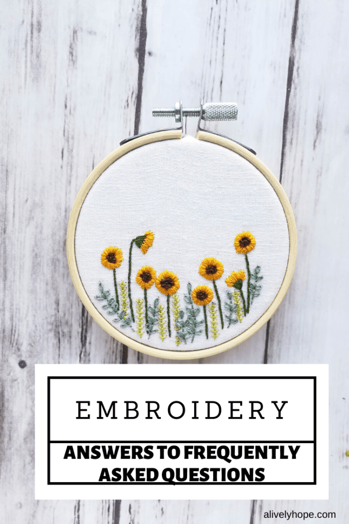 Hand Embroidery Frequently Asked Questions