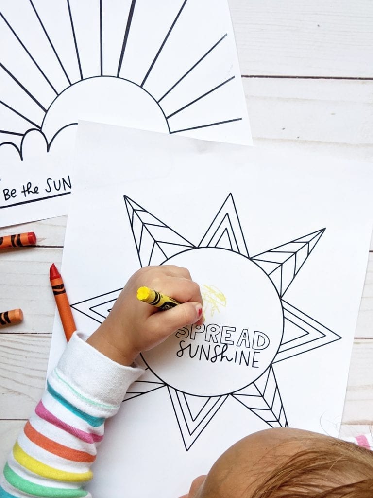 Sunshine Coloring Pages