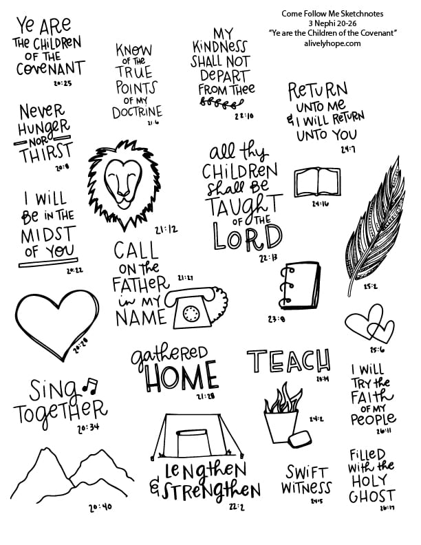 Book Of Mormon Come Follow Me Sketchnotes October 2020 Alivelyhope Com