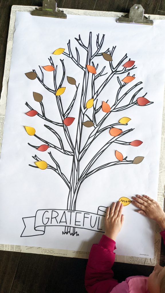 Gratitude Tree Giant Coloring Poster Free Printable