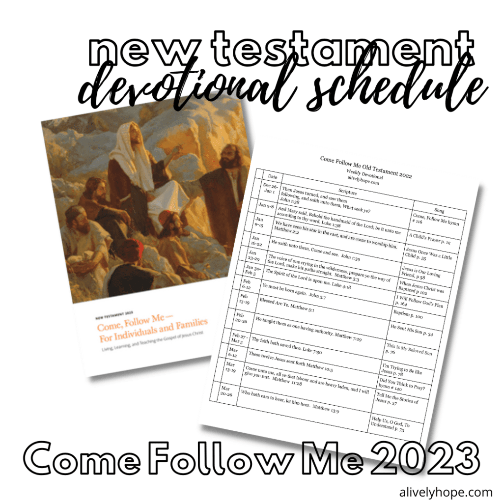 Come Follow Me New Testament 2023 Devotional Schedule